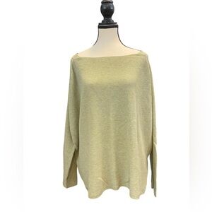 Lou & Grey 100% cotton pistachio green sweater Size XL EUC